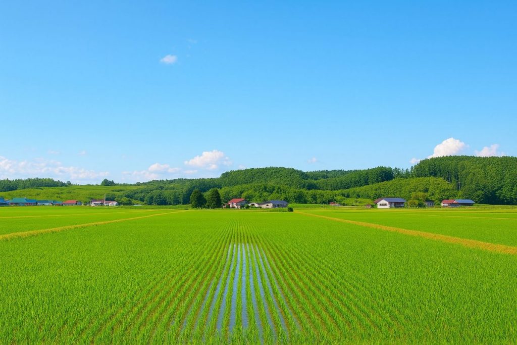 北海道厚真町の風景