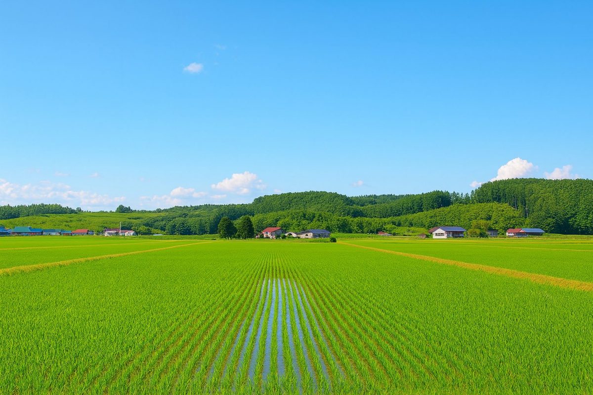 北海道厚真町の風景