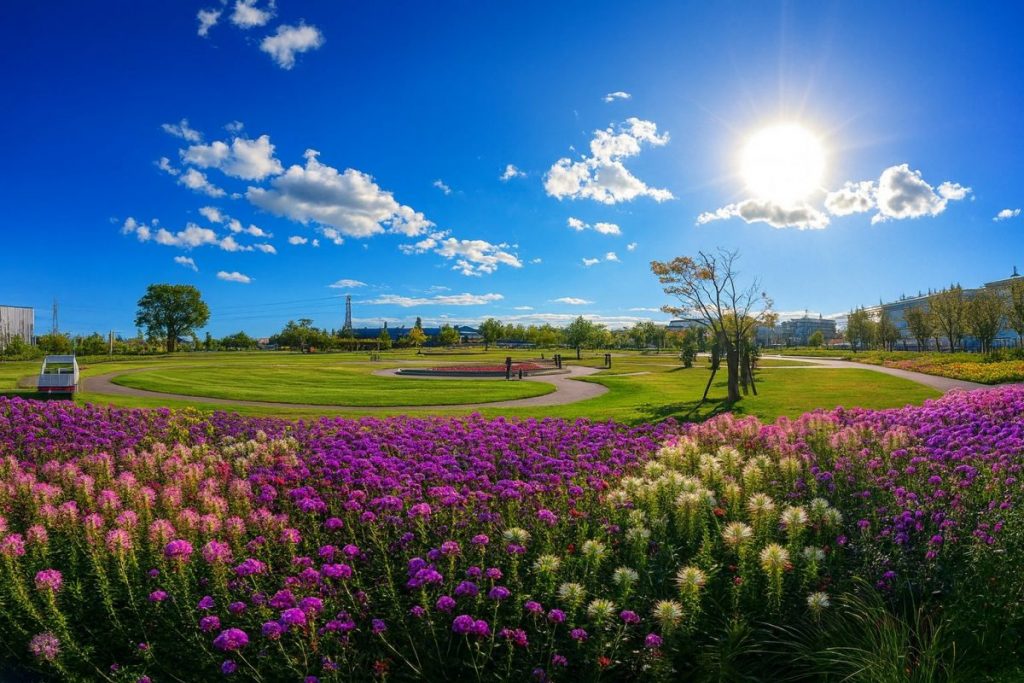 北海道恵庭市の風景