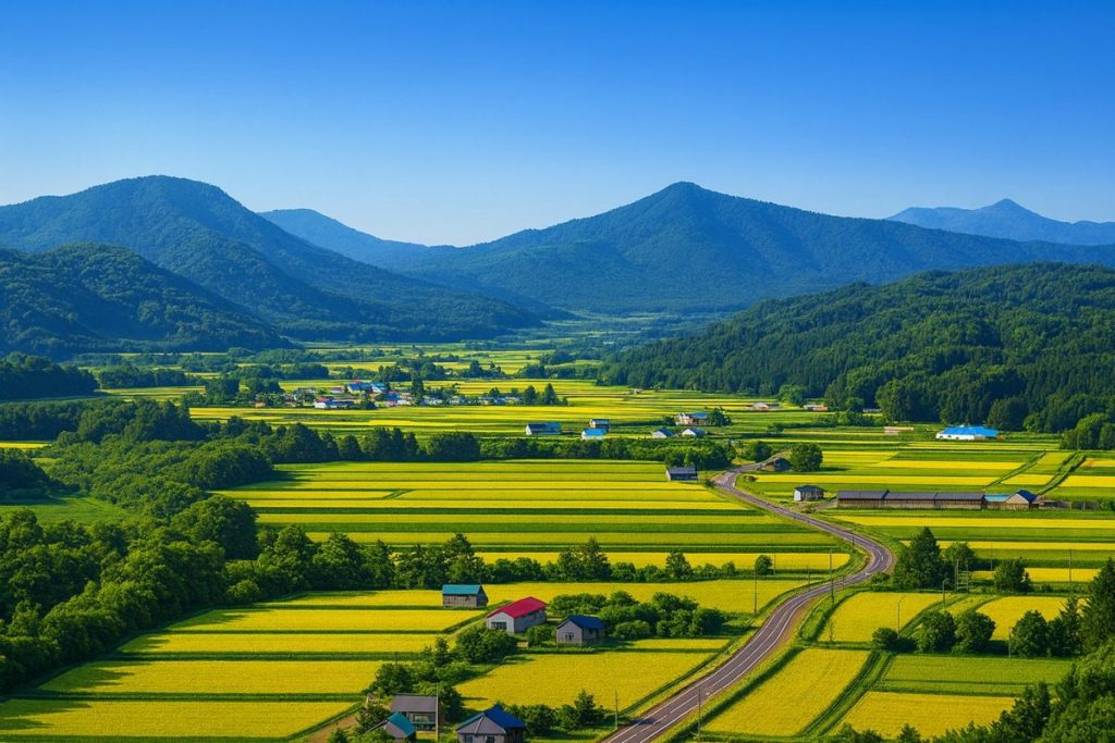 北海道新十津川町の風景